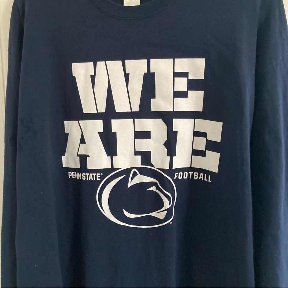 Unisex Long Sleeve Penn State T-shirt XL Blue and White - Picture 2 of 5